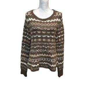 Free People Women's Through The Storm‎ Wool-Blend Sweater Size Large